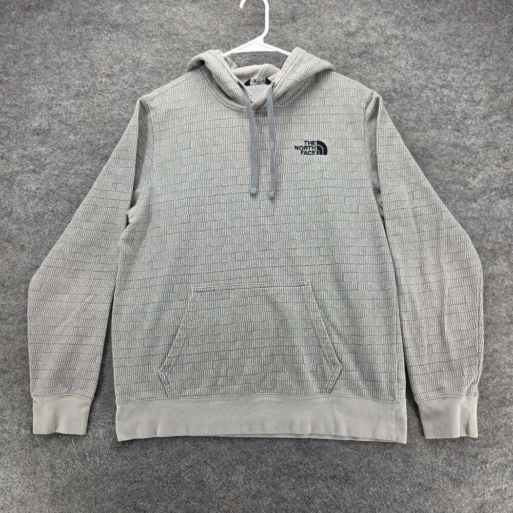 The North Face Hoodie Mens Medium Gray Fleece Pullover Kangaroo Pocket NF0A3MCA
